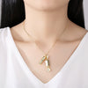 Gold Plated Geometric Pendant Necklace For Women Minimalist Copper Jewelry With Box Chain