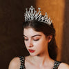 Gold Plated Rhinestone Alloy Crown Tiara For Women Diamond Design Bridal Headwear For Weddings And Parties
