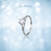 Gold Plated Six Claw Inlaid Artificial Gemstone Copper Alloy Ring Fashion Electroplated Engagement Wedding Couple Ring For Women