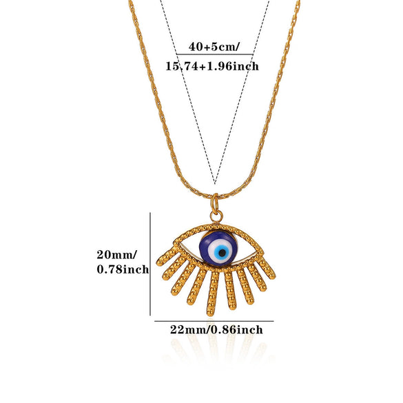Gold Plated Stainless Steel Cross Chain Necklace With Heart And Insect Pendant Modern Minimalist Unisex Jewelry