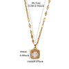 Gold Plated Stainless Steel Cross Chain Necklace With Heart And Insect Pendant Modern Minimalist Unisex Jewelry