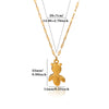 Gold Plated Stainless Steel Cross Chain Necklace With Heart And Insect Pendant Modern Minimalist Unisex Jewelry