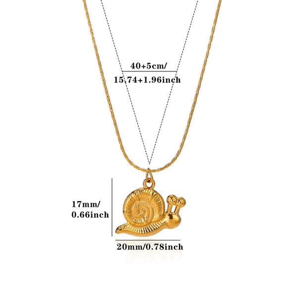Gold Plated Stainless Steel Cross Chain Necklace With Heart And Insect Pendant Modern Minimalist Unisex Jewelry