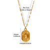 Gold Plated Stainless Steel Cross Chain Necklace With Heart And Insect Pendant Modern Minimalist Unisex Jewelry