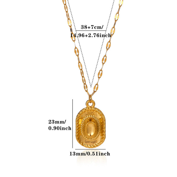Gold Plated Stainless Steel Cross Chain Necklace With Heart And Insect Pendant Modern Minimalist Unisex Jewelry