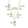 Gold Plated Stainless Steel Faux Pearl Seashell Coral Starfish Pendant Necklace For Women With Tassel Chain