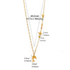 Gold Plated Stainless Steel Faux Pearl Seashell Coral Starfish Pendant Necklace For Women With Tassel Chain