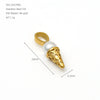 Gold Plated Stainless Steel Ice Cream Pendant Charm With Vacuum Plating For Diy Bracelets And Necklaces Cute Sweet Food Design