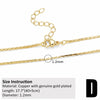 Gold Plated Stainless Steel Minimalist Geometric Necklace Chain Pendant Accessories With Electroplating