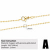 Gold Plated Stainless Steel Minimalist Geometric Necklace Chain Pendant Accessories With Electroplating