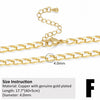 Gold Plated Stainless Steel Minimalist Geometric Necklace Chain Pendant Accessories With Electroplating
