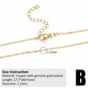 Gold Plated Stainless Steel Minimalist Geometric Necklace Chain Pendant Accessories With Electroplating