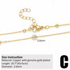 Gold Plated Stainless Steel Minimalist Geometric Necklace Chain Pendant Accessories With Electroplating
