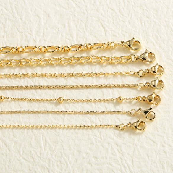 Gold Plated Stainless Steel Minimalist Geometric Necklace Chain Pendant Accessories With Electroplating
