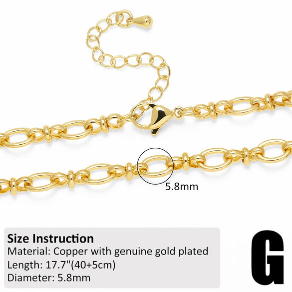 Gold Plated Stainless Steel Minimalist Geometric Necklace Chain Pendant Accessories With Electroplating