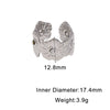 Gold Plated Stainless Steel Open Ring For Women With Rhinestone Flower Design Simple Elegant Non Fading Jewelry Accessory