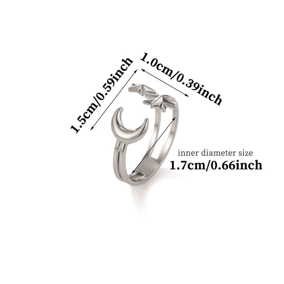 Gold Plated Stainless Steel Open Ring With Retro Geometric Shell And Line Design Minimalist Unisex Fashion Jewelry