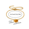 Gold Plated Stainless Steel Panda Pendant Necklace And Bracelet Set Retro Animal Jewelry With Layered Chain Design For Women