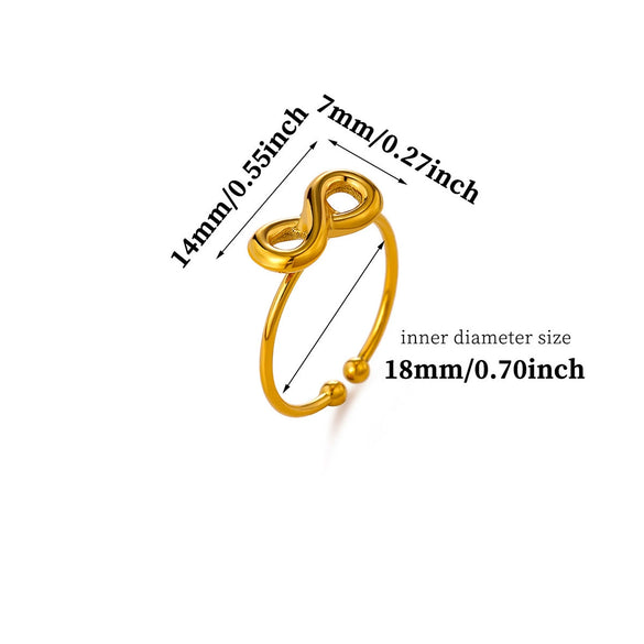 Gold Plated Stainless Steel Peace Dove Open Ring With Bird Wing Design Unisex Animal Jewelry
