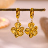 Gold Plated Stainless Steel Star Earrings With Rhinestone Sun Moon Heart Rose And Pearl Details For Women