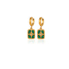 Gold Plated Stainless Steel Star Earrings With Rhinestone Sun Moon Heart Rose And Pearl Details For Women