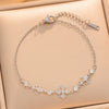 Gold Plated Titanium Steel Heart Bracelet With Copper Accents Light Luxury Stylish Jewelry For Women