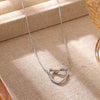 Gold Plated Titanium Steel Hollow Heart Pendant Snake Chain Necklace For Women Minimalist Versatile Jewelry Design