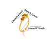 Gold Plated Zircon Butterfly And Flower Adjustable Open Ring Sweet Floral Unisex Fashion Jewelry