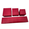 Gold Red Jewelry Box With Right Angle Grid Pattern Leatherfilled Paper And Plastic Box Embryo For Jewelry Packaging And Storage High Protective High Flexibility