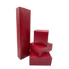 Gold Red Jewelry Box With Right Angle Grid Pattern Leatherfilled Paper And Plastic Box Embryo For Jewelry Packaging And Storage High Protective High Flexibility