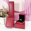 Gold Red Jewelry Box With Right Angle Grid Pattern Leatherfilled Paper And Plastic Box Embryo For Jewelry Packaging And Storage High Protective High Flexibility