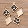Gold Tone Electroplated Alloy Poker Pendant Charms For Diy Jewelry And Earring Making Accessories