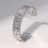 Gold Tone Electroplated Stainless Steel Adjustable Open Bracelet With Simple Geometric Design And Fade Resistant Finish
