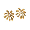 Gold Tone Electroplated Stainless Steel Round Pearl Earrings For Women Minimalist High End Style
