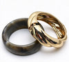 Gold Tone Plated Alloy Wide Geometric Fashion Bracelet Set Statement Jewelry Accessories