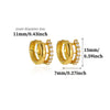Goldplated Copper Heartshaped Zircon Earrings With Hollow Doubleheart Design Minimalist Clipon Women's Jewelry