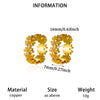 Goldplated Copper Hoop Earrings With Minimalist Geometric Letter Motifs Elegant Unisex Statement Jewelry For Wholesale