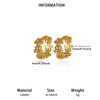Goldplated Copper Hoop Earrings With Minimalist Geometric Letter Motifs Elegant Unisex Statement Jewelry For Wholesale