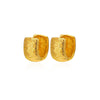 Goldplated Copper Hoop Earrings With Minimalist Geometric Letter Motifs Elegant Unisex Statement Jewelry For Wholesale