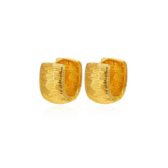 Goldplated Copper Hoop Earrings With Minimalist Geometric Letter Motifs Elegant Unisex Statement Jewelry For Wholesale