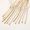 Goldplated Handmade Diy Trendy Bracelets With Snake Bone Chains Cuban Chains Bead Chains In Stainless Steel And Geometric Shape
