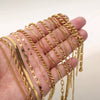 Goldplated Handmade Diy Trendy Bracelets With Snake Bone Chains Cuban Chains Bead Chains In Stainless Steel And Geometric Shape