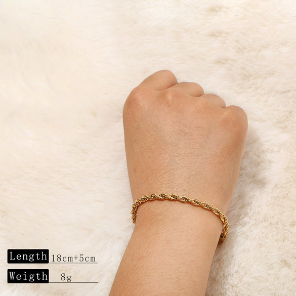 Goldplated Handmade Diy Trendy Bracelets With Snake Bone Chains Cuban Chains Bead Chains In Stainless Steel And Geometric Shape