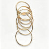 Goldplated Iron Geometric Circle Stackable Bracelet Set Slim Smooth Fashion Jewelry Accessories Wholesale