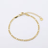 Goldplated Stainless Steel Geometric Cuban Anklet And Bracelet Hand Jewelry For Unisex With Ins Cold Style