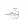 Goldplated Stainless Steel Open Doublelayer Flower Ring With Bright Zircon Details For Women