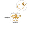 Goldplated Stainless Steel Open Doublelayer Flower Ring With Bright Zircon Details For Women