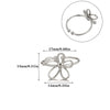 Goldplated Stainless Steel Open Doublelayer Flower Ring With Bright Zircon Details For Women