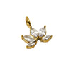Goldplated Stainless Steel Petal Zircon Pendant Jewelry Accessory Simple And Stylish Diy Design