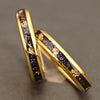 Goldplated Tungsten Steel Couple Rings With Starry Sky Gold Foil Inlay Minimalist Geometric Unisex Bands Wholesale
